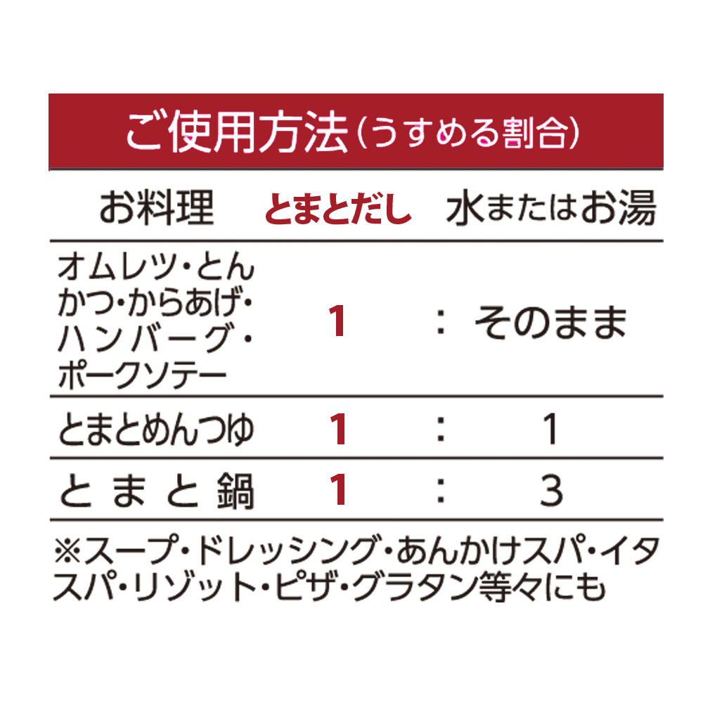 とまとだし】濃縮したとまと、ソテーして甘みを引き出した玉ねぎ、すり